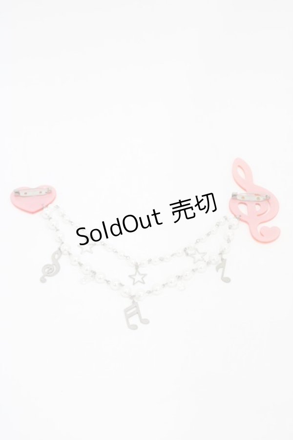 画像2: Angelic Pretty / プリティメロディブローチ  レッド H-26-01-27-029-AP-ZA-NS-ZH (2)