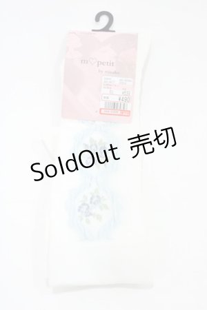 画像: m petit by misako / ECAMOVKバラレースソックス  オフ/サックス H-26-01-27-032-LO-ZA-NS-ZH