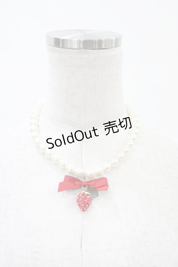 画像2: LIZ LISA / いちごリボンネックレス  レッド H-26-01-27-035-LO-AC-NS-ZH (2)