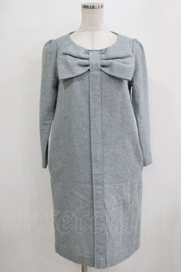 画像1: MILK / Ribbonneワンピース  サックスツィード H-26-01-28-022-ML-OP-KB-ZH (1)