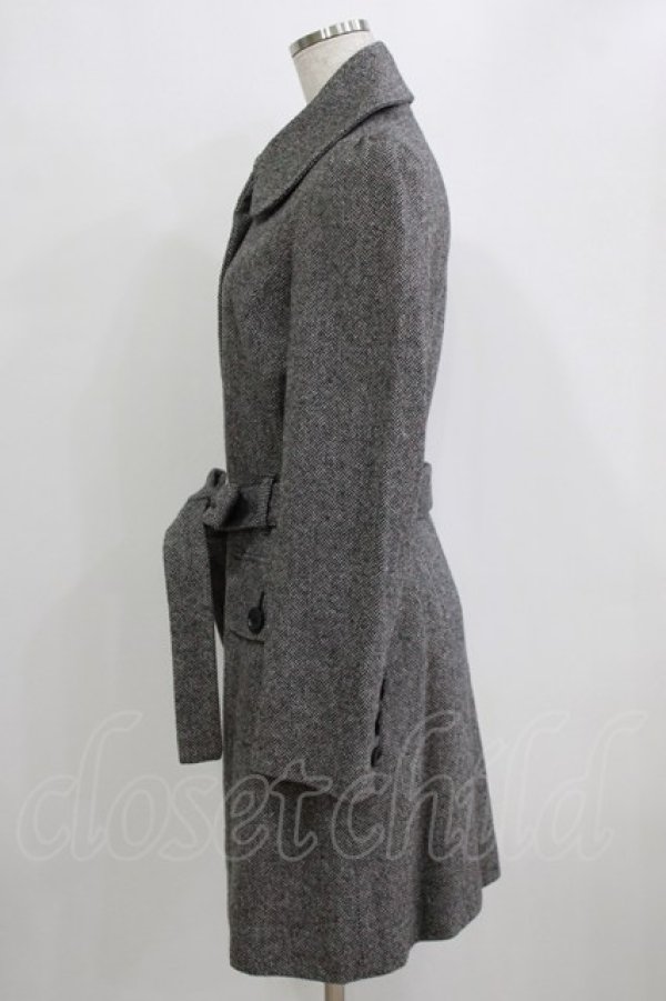 画像2: PEACE NOW / ベルト付コート  グレー H-26-01-28-023-PU-CO-KB-ZH (2)