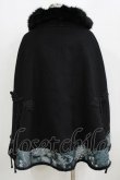 画像3: Qutie Frash / ファーカラーポンチョコート  黒 H-26-01-28-024-QU-JA-KB-ZH (3)