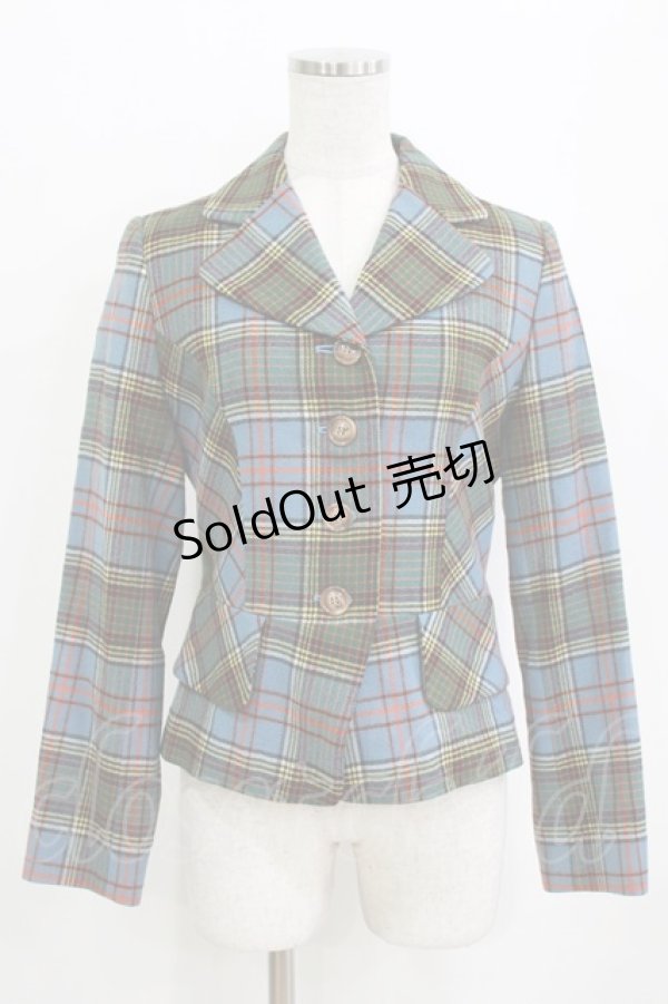 画像1: Emily Temple cute / タータンチェックジャケット  ブルー H-26-01-28-025-ET-JA-KB-ZH (1)