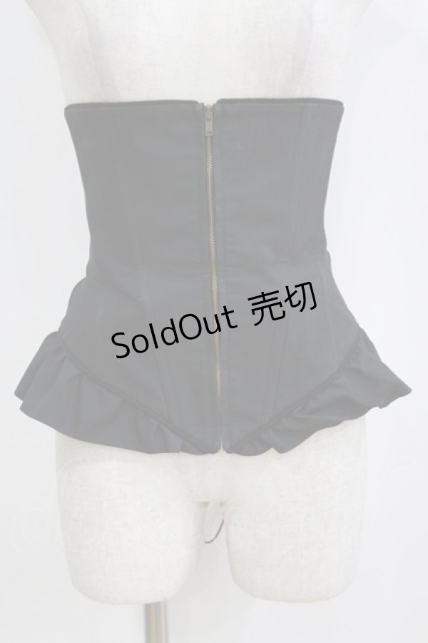 画像1: ATELIER BOZ / クラフティフリルコルセット  ブラック H-26-01-28-030-EL-TO-KB-ZH (1)