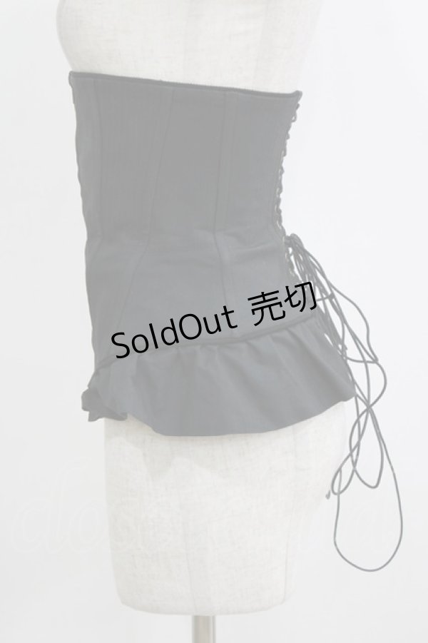 画像2: ATELIER BOZ / クラフティフリルコルセット  ブラック H-26-01-28-030-EL-TO-KB-ZH (2)