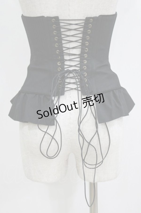 画像3: ATELIER BOZ / クラフティフリルコルセット  ブラック H-26-01-28-030-EL-TO-KB-ZH (3)