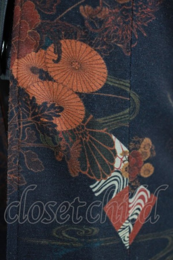 画像5: Qutie Frash / 和柄オーバーブラウス  ブラック H-26-01-28-034-QU-BL-KB-ZH (5)