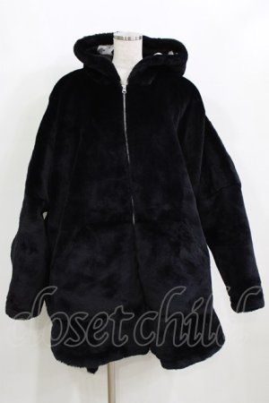 画像: MINT NeKO / ファーコート  黒 H-26-01-28-035-HN-CO-AK-ZH