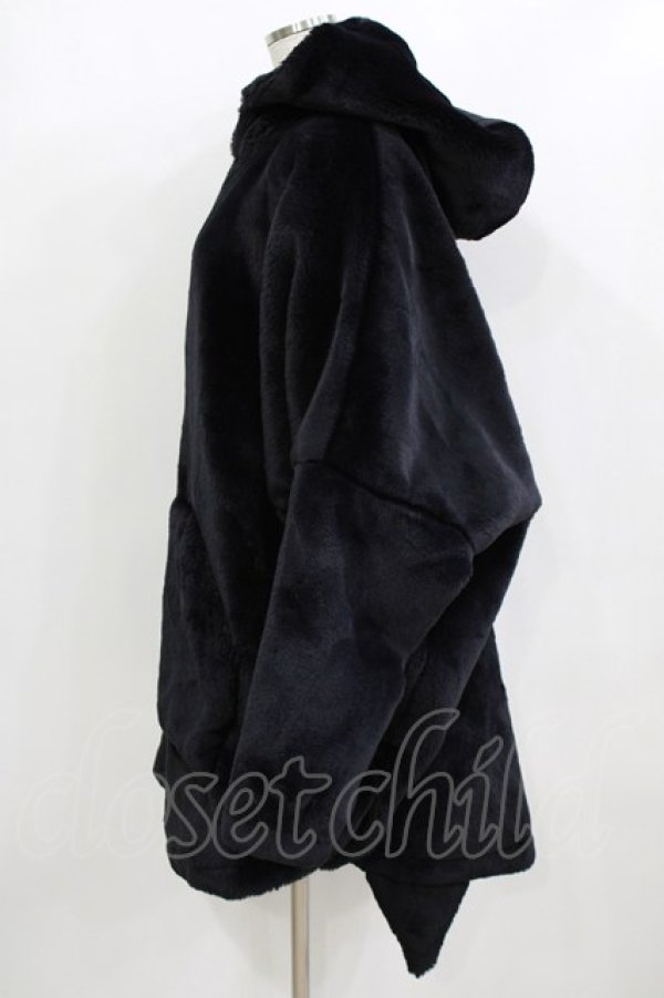 画像2: MINT NeKO / ファーコート  黒 H-26-01-28-035-HN-CO-AK-ZH (2)