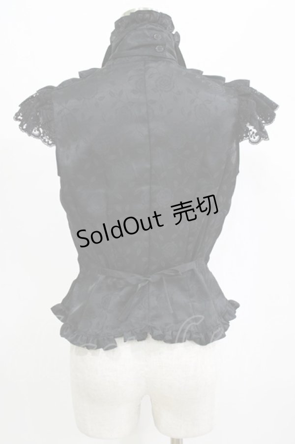 画像3: MARBLE / 別タイ付きヴィクトリアンフリルブラウス  黒 H-26-01-28-040-GO-BL-AK-ZH (3)