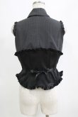 画像3: MARBLE / フリルタイ付きコルセット風ブラウス  黒 H-26-01-28-041-GO-BL-AK-ZH (3)