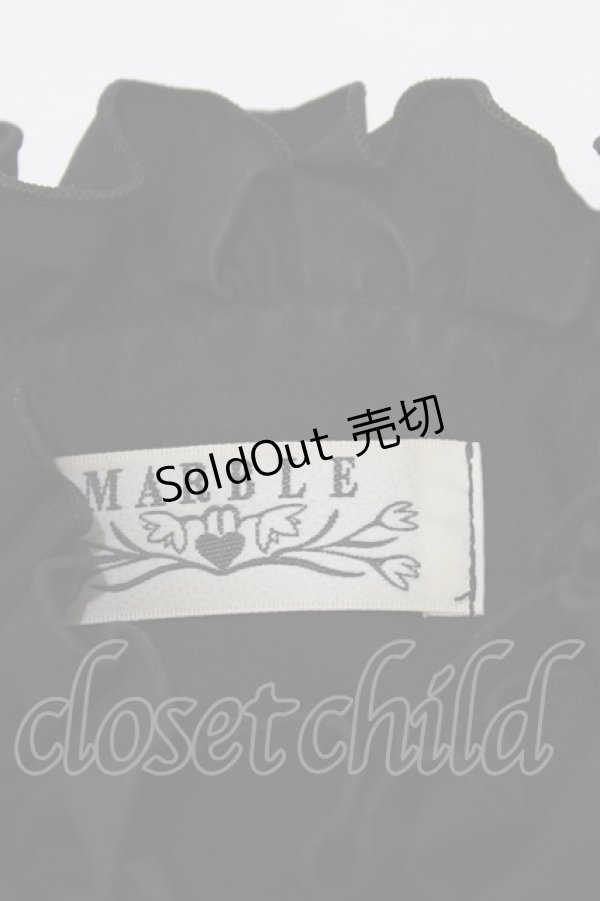 画像5: MARBLE / デコラティブタイ付き姫袖ブラウス  黒 H-26-01-28-043-GO-BL-AK-ZH (5)