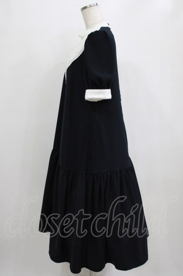 画像2: MIHO MATSUDA / ワンピース・オーフィー[半袖]  ブラック H-26-01-28-004-GO-OP-KB-ZH (2)