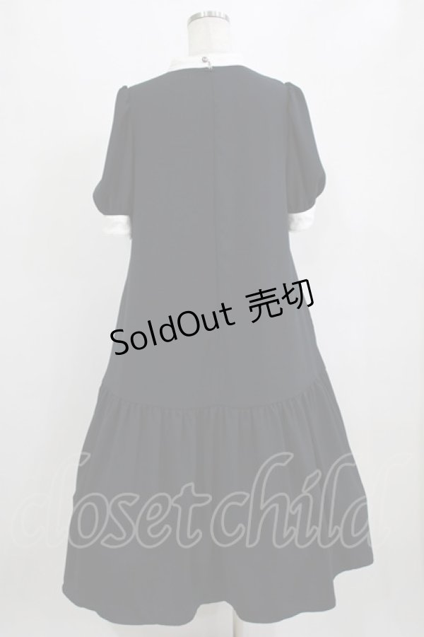 画像3: MIHO MATSUDA / ワンピース・オーフィー[半袖]  ブラック H-26-01-28-004-GO-OP-KB-ZH (3)