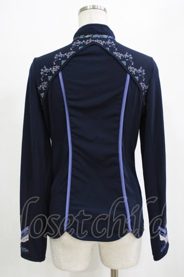 画像3: Ozz oneste / チャイナZIPカーデ  ネイビー H-26-01-28-049-OO-TO-KB-ZH (3)