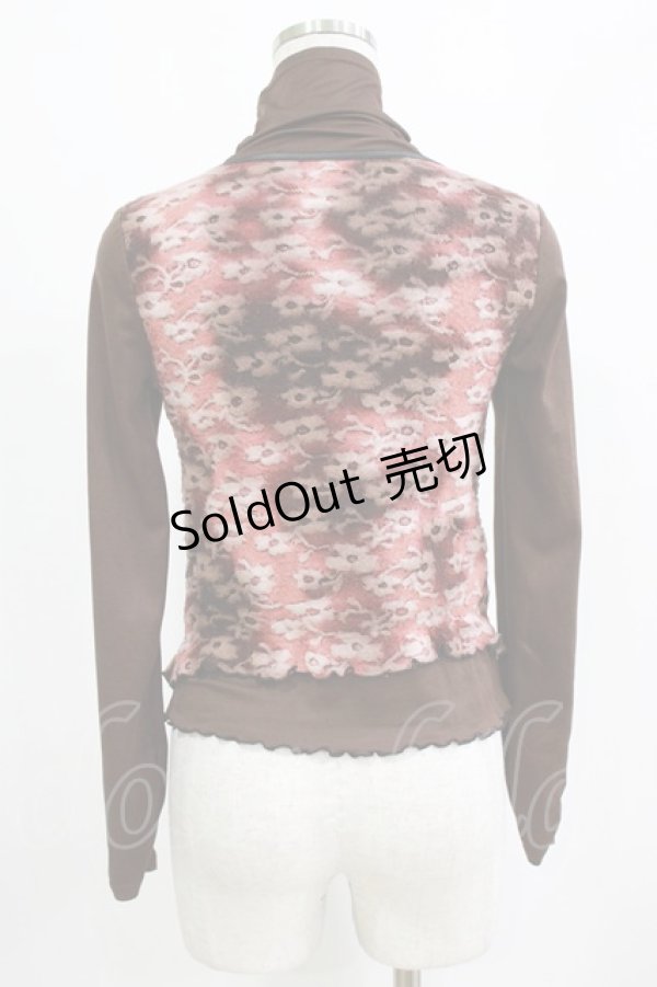 画像3: Ozz On / レイヤード風切替ハイネックトップス  ブラウン H-26-01-28-051-OO-TO-KB-ZH (3)