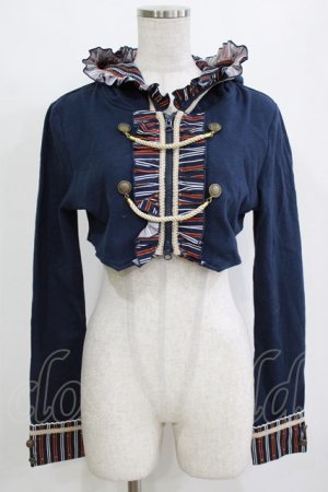 画像: PUTUMAYO / Midnight Paradeショートパーカー  ネイビー H-26-01-28-054-PT-TO-KB-ZH