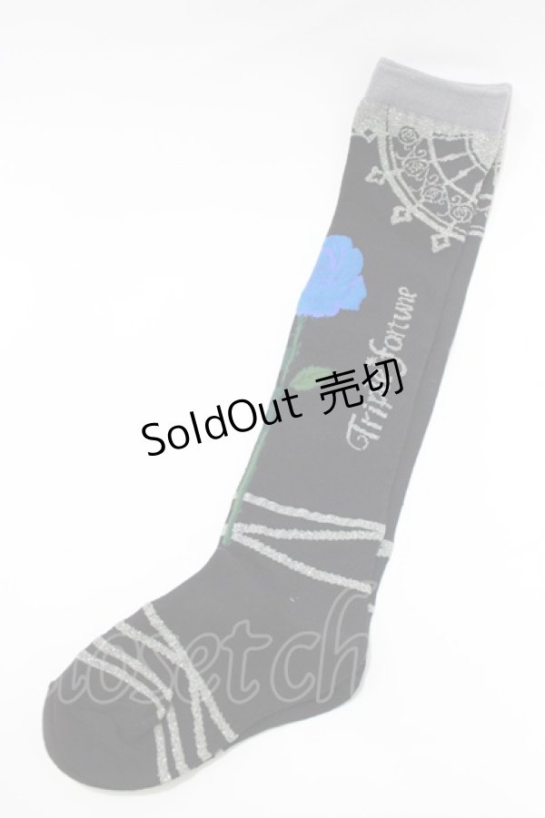 画像1: Triple fortune / ブルーローズハイソックス  ブラック H-26-01-28-062-EL-ZA-KB-ZH (1)