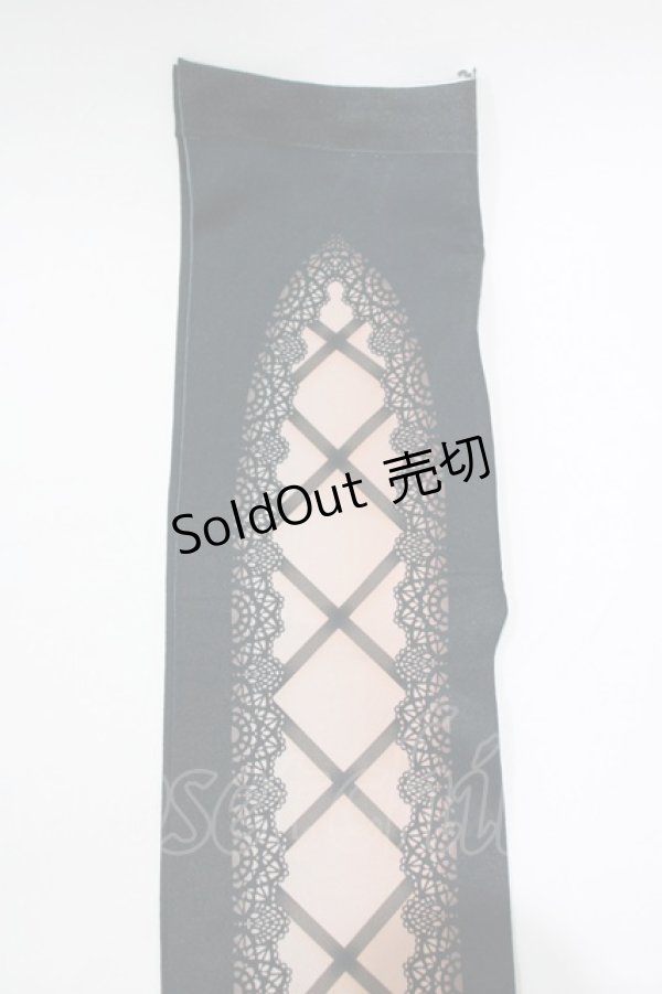 画像2: abilletage / corset tights【Lace up】  ブラック H-26-01-28-068-GO-ZA-KB-ZH (2)