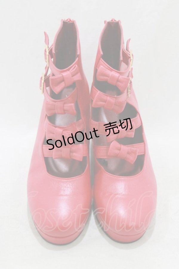 画像1: MILK / チェリーアンブーツ L レッド H-26-01-28-078-ML-SH-KB-ZH (1)