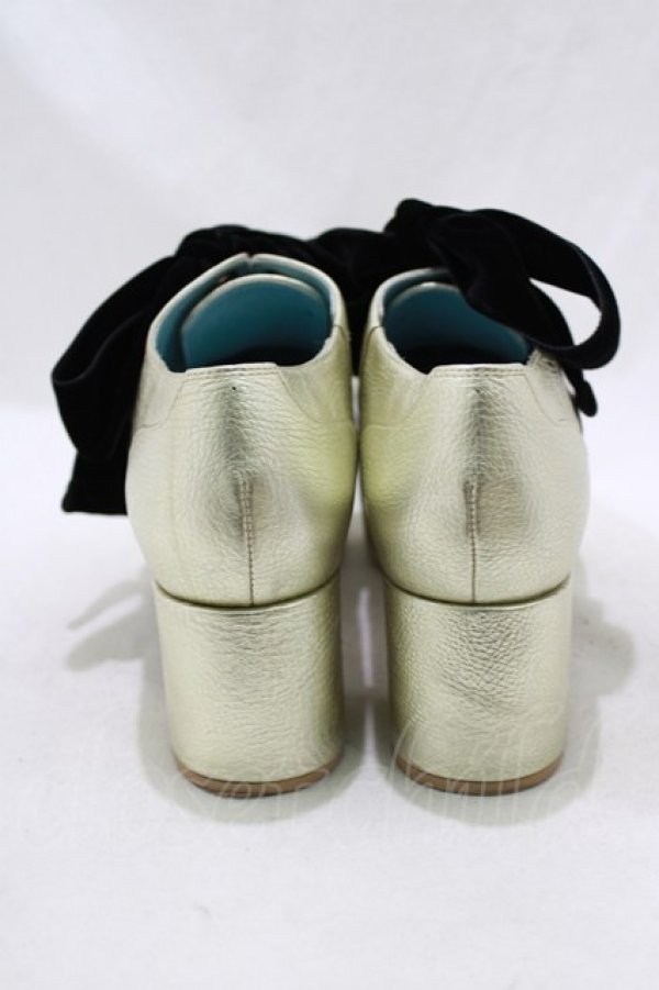 画像3: pays des fees  / Ribbon oxford shoes L ゴールド H-26-01-28-079-PU-SH-KB-ZH (3)