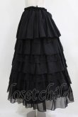 画像2: MARBLE / 【パニエ別タイプ】総フリルレースロングボリュームドレススカート  黒 H-26-01-28-008-GO-SK-AK-ZH (2)