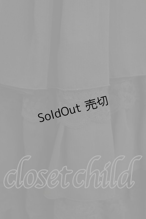 画像4: MARBLE / 【パニエ別タイプ】総フリルレースロングボリュームドレススカート  黒 H-26-01-28-008-GO-SK-AK-ZH (4)