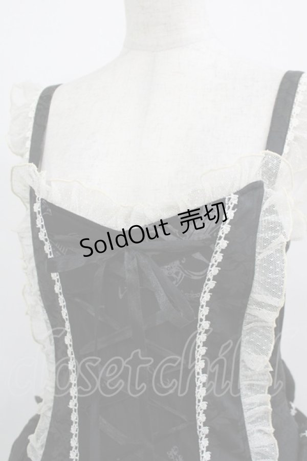 画像4: FRILL / サイドリボンジャンパースカート  ブラック H-26-01-28-009-HN-OP-KB-ZH (4)