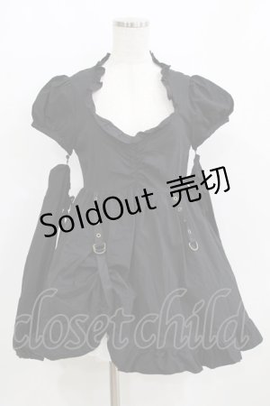 画像: BPN / アーム付オーバーワンピース  ブラック H-26-01-28-010-GO-OP-KB-ZH