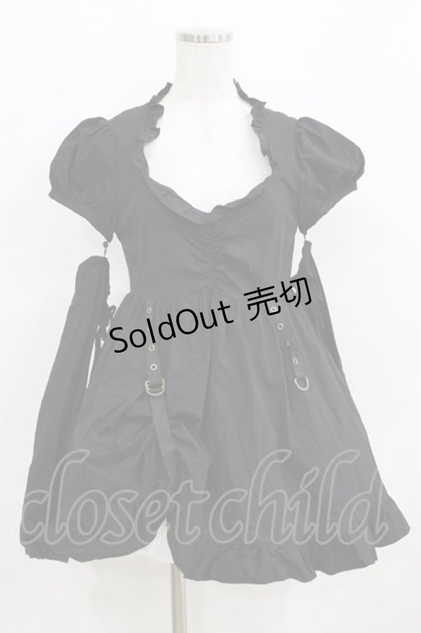 画像1: BPN / アーム付オーバーワンピース  ブラック H-26-01-28-010-GO-OP-KB-ZH (1)