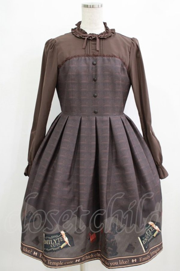 画像1: Emily Temple cute / Favorite chocolate assortワンピース  ダーク H-26-01-28-002-ET-OP-KB-ZH (1)