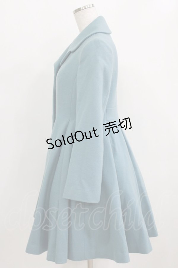 画像2: Jane Marple / ウールフレアコート  ブルーグレー H-26-01-28-013-JM-CO-KB-ZH (2)