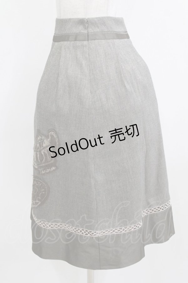 画像2: Jane Marple / ティーポットデコパージュミドルスカート  ブラウン H-26-01-28-017-JM-SK-KB-ZH (2)