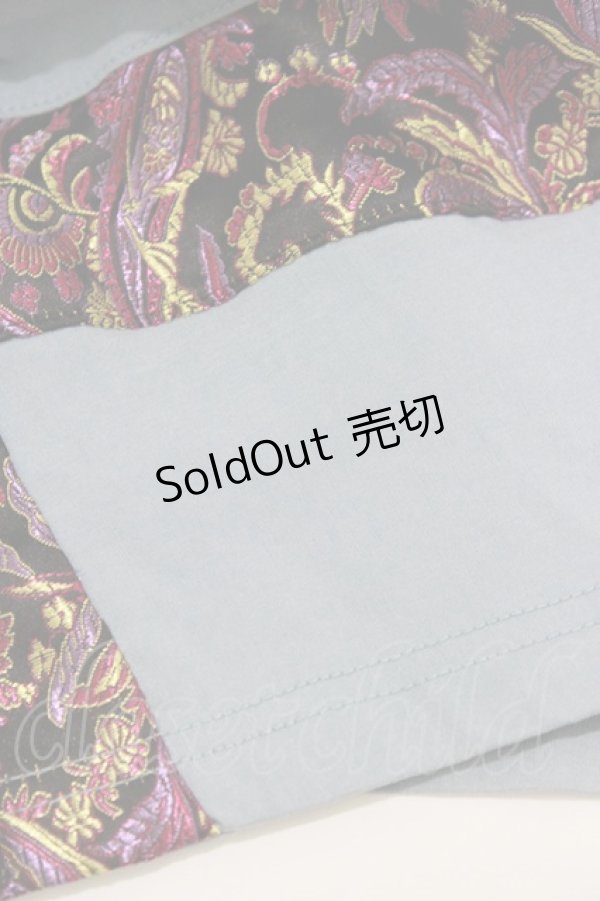 画像6: Ozz oneste / ジャガード切替ロングスカート  ライトブルー H-26-01-28-019-OO-SK-KB-ZH (6)