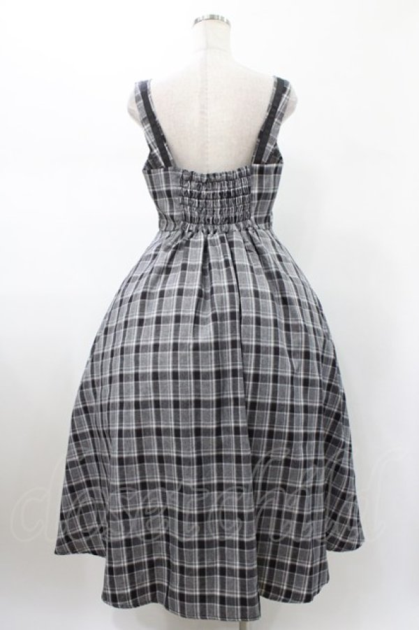 画像2: m petit by misako / AMCHKスクエアネックジャンパースカート L グレー H-26-01-29-030-LO-OP-NS-ZH (2)