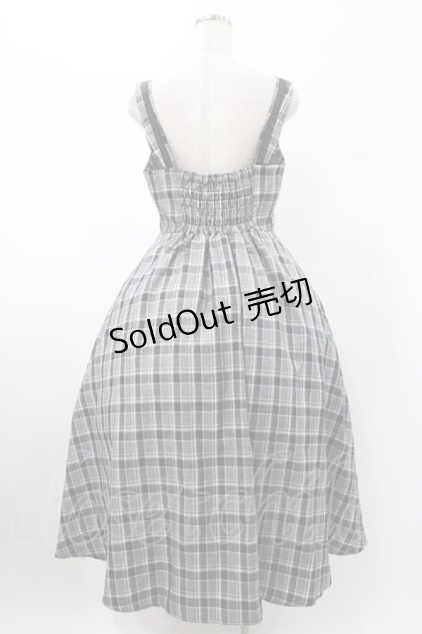 画像2: m petit by misako / AMCHKスクエアネックジャンパースカート L グレー H-26-01-29-030-LO-OP-NS-ZH (2)