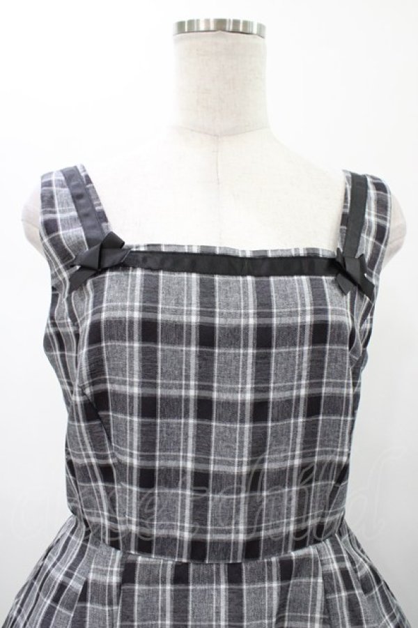 画像3: m petit by misako / AMCHKスクエアネックジャンパースカート L グレー H-26-01-29-030-LO-OP-NS-ZH (3)