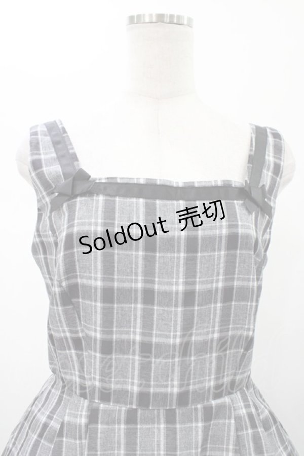 画像3: m petit by misako / AMCHKスクエアネックジャンパースカート L グレー H-26-01-29-030-LO-OP-NS-ZH (3)