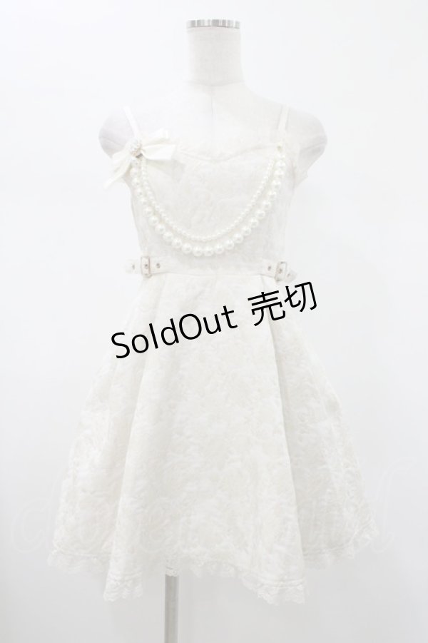 画像1: Rojita / ジャガードキャミワンピース Free ホワイト H-26-01-29-032-LO-OP-NS-ZH (1)