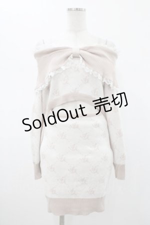 画像: Ank Rouge / フロント開きモノグラムワンピース M ピンク H-26-01-29-033-CA-OP-NS-ZH