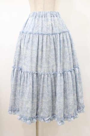 画像: m petit by misako / NINA'S RVパニエスカート S サックス/アイボリー リバーシブル H-26-01-29-035-LO-SK-NS-ZH