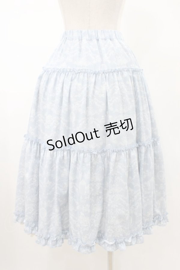 画像2: m petit by misako / NINA'S RVパニエスカート S サックス/アイボリー リバーシブル H-26-01-29-035-LO-SK-NS-ZH (2)