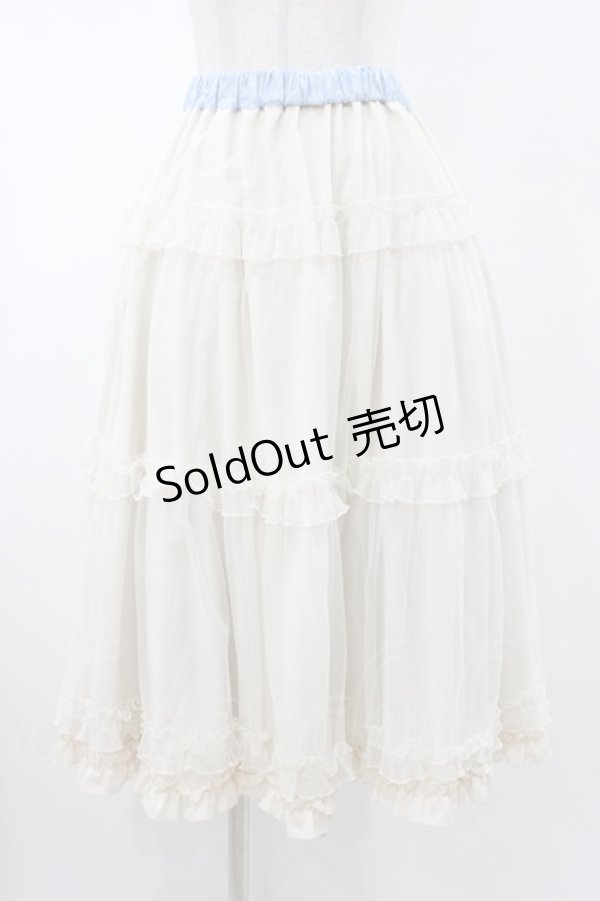 画像3: m petit by misako / NINA'S RVパニエスカート S サックス/アイボリー リバーシブル H-26-01-29-035-LO-SK-NS-ZH (3)