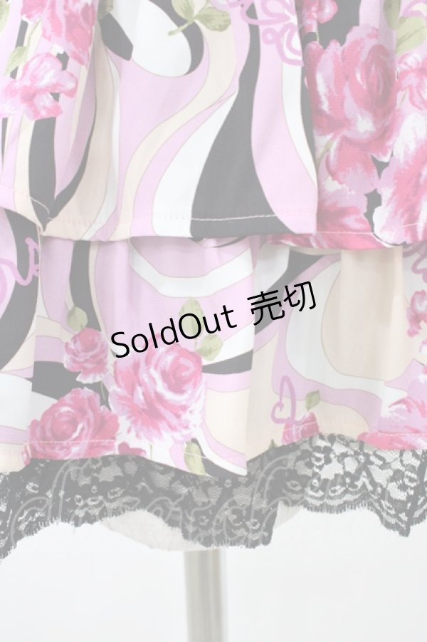 画像3: MA*RS / 幾何学バラ柄スカート Free ブラック H-26-01-29-038-EL-SK-NS-ZH (3)