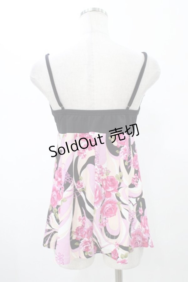 画像2: MA*RS / 幾何学バラ柄キャミソール Free ブラック H-26-01-29-039-EL-TO-NS-ZH (2)