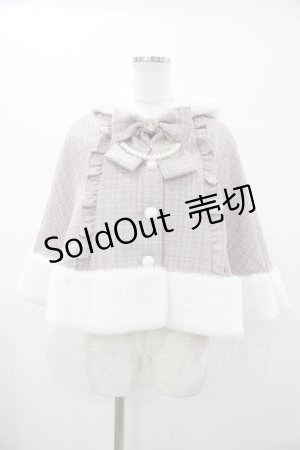 画像: Ank Rouge / くまちゃんキラキラツイードポンチョ M ピンク H-26-01-29-041-CA-JA-NS-ZH