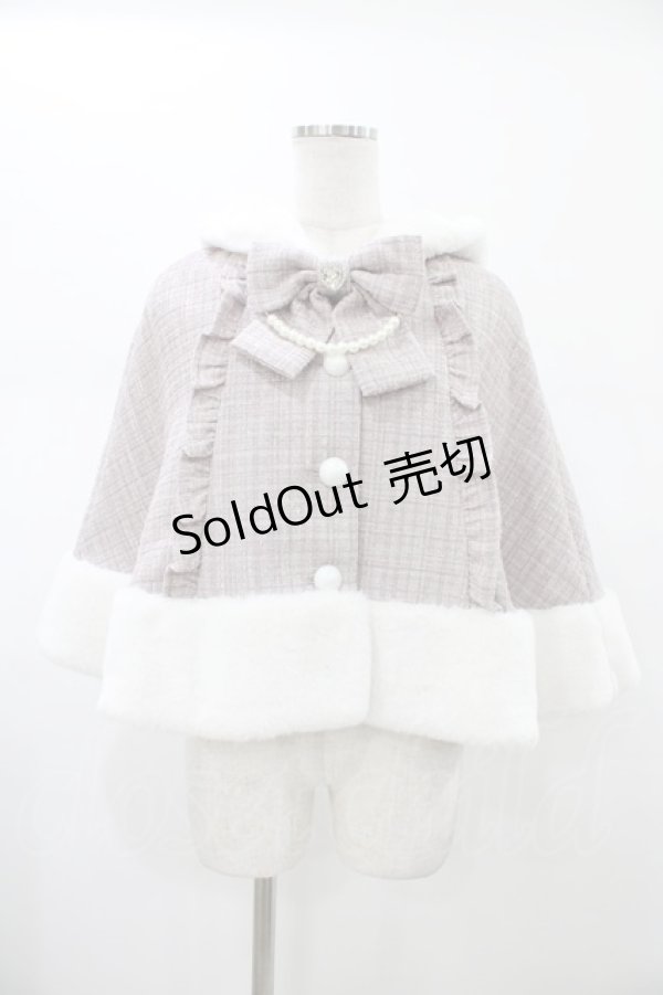 画像1: Ank Rouge / くまちゃんキラキラツイードポンチョ M ピンク H-26-01-29-041-CA-JA-NS-ZH (1)