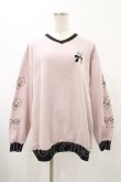画像1: LilyMerry / もえにゃ/Vネックプルオーバー M ピンク H-26-01-29-042-0-TO-NS-ZH (1)