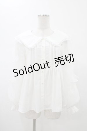 画像: mellfy memory / Love ribbon collar ブラウス M オフ H-26-01-29-045-0-BL-NS-ZH