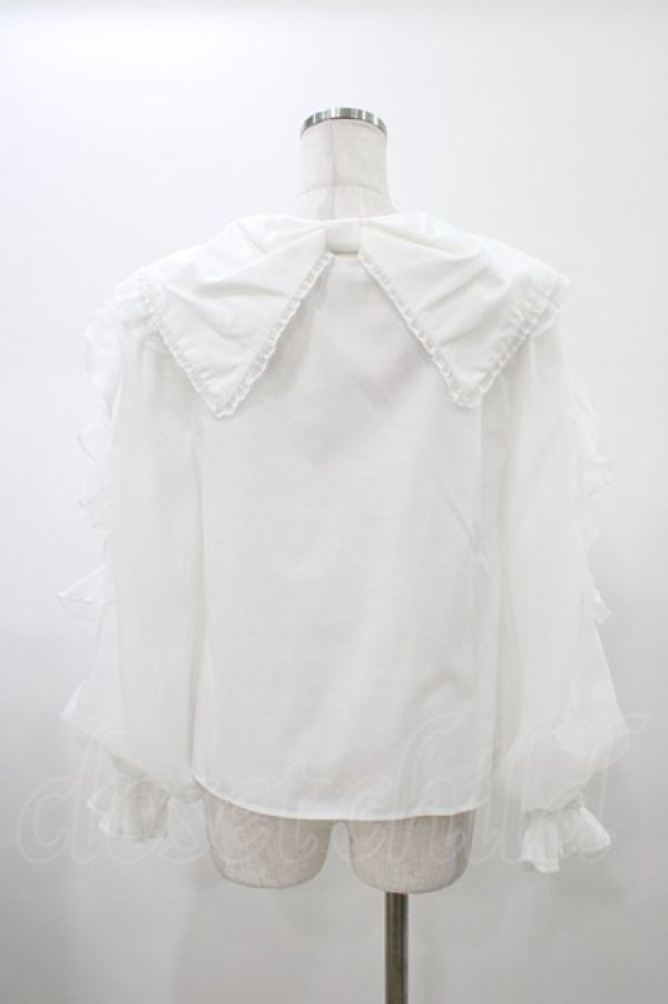 画像2: mellfy memory / Love ribbon collar ブラウス M オフ H-26-01-29-045-0-BL-NS-ZH (2)
